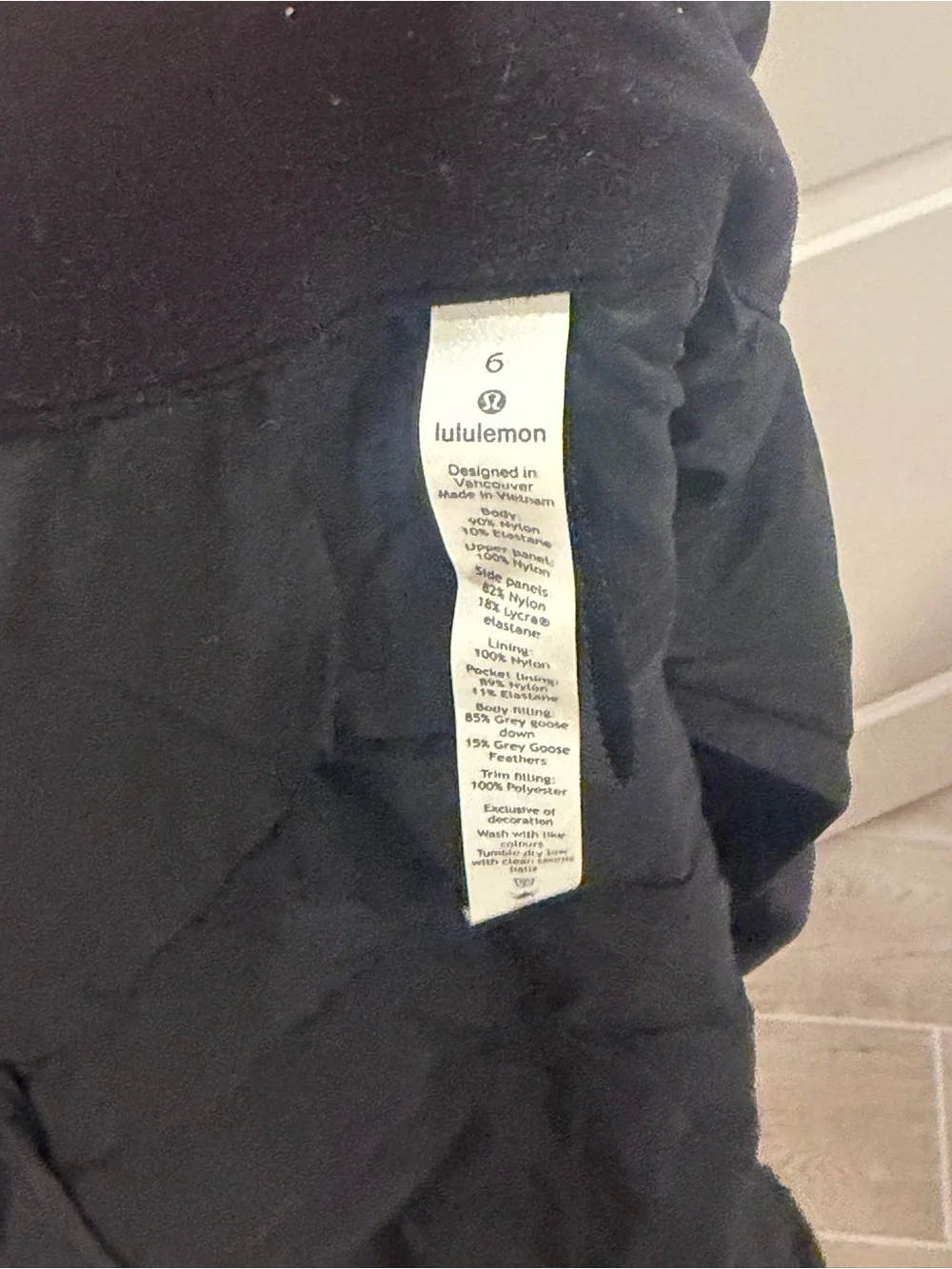lululemon athletica Black down for it all Vest